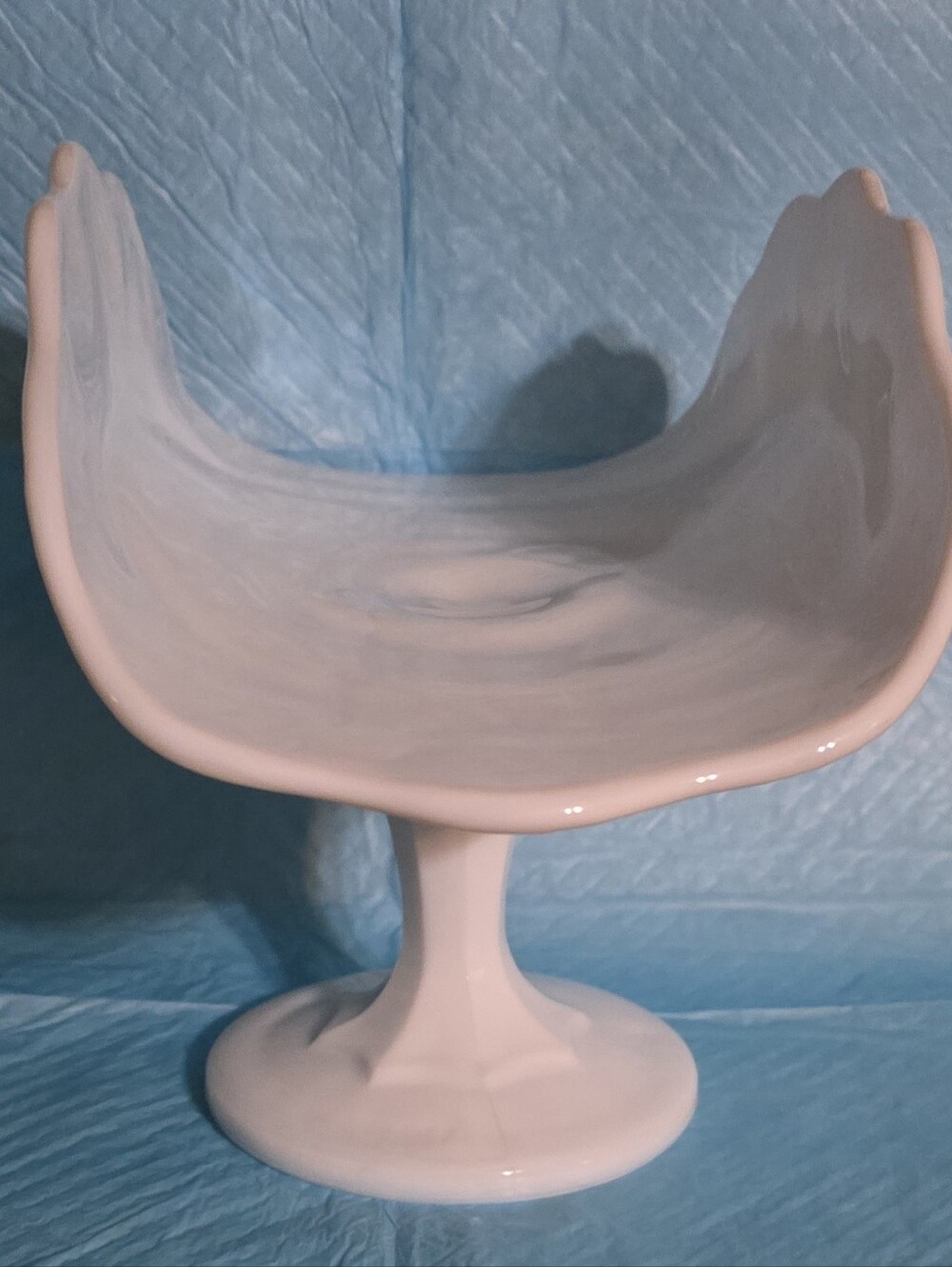 Indiana Glass 1950's Milk Glass Compote Fruit Bowl Excellent Condition - Picture 3 of 5